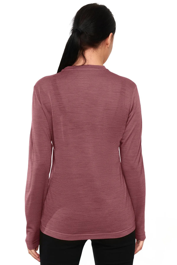 170 Merino Base Layer Langarm Redstone Weaved Damen