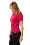 Damen Merino T-Shirt 165 Magenta | Rundhalsausschnitt (+Socken)