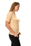 Damen Merino T-Shirt 165 Pfirsich | Rundhals