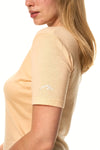 Damen Merino T-Shirt 165 Pfirsich | Rundhals