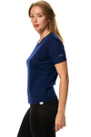 Damen Merino T-Shirt 165 Navy | Rundhalsausschnitt (+Socken)