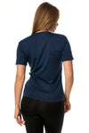 Damen Merino T-Shirt 165 Marineblau | Rundhals