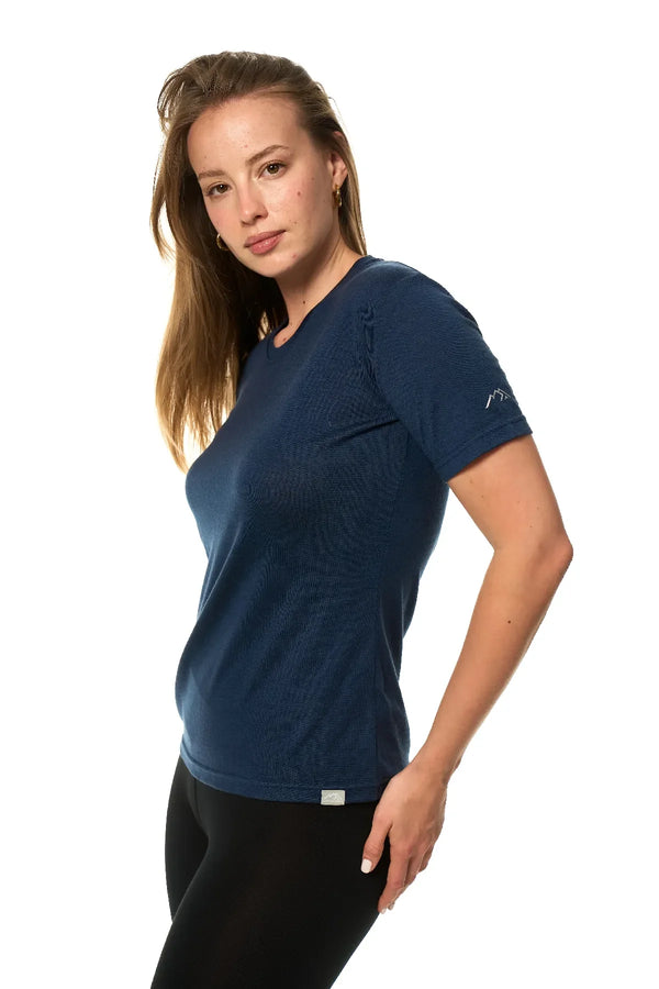 Damen Merino T-Shirt 165 Marineblau | Rundhals