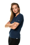 Damen Merino T-Shirt 165 Marineblau | Rundhals