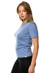 Damen Merino T-Shirt 165 Dunkelblau | Rundhals