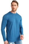 Herren Merino Langarmshirt 170 Bermuda Blue