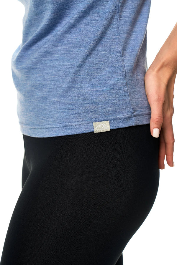 Damen Merino T-Shirt 165 Dunkelblau | Rundhals