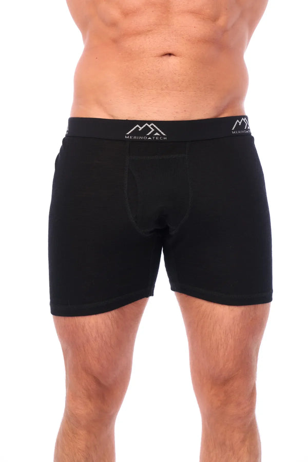 Herren Merino Boxershorts 170 Brief Rusty Black (2er Pack)