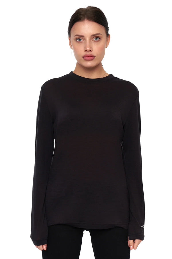 170 Merino Base Layer Langarm Black – Damen