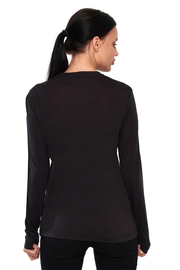 170 Merino Base Layer Langarm Black – Damen