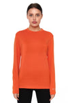 Damen Merino Langarmshirt 170 Papaya Orange