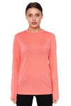 Damen Merino Langarmshirt 170 Lachsrosa