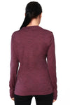 Damen Merino Langarmshirt 170 Merlot Lila