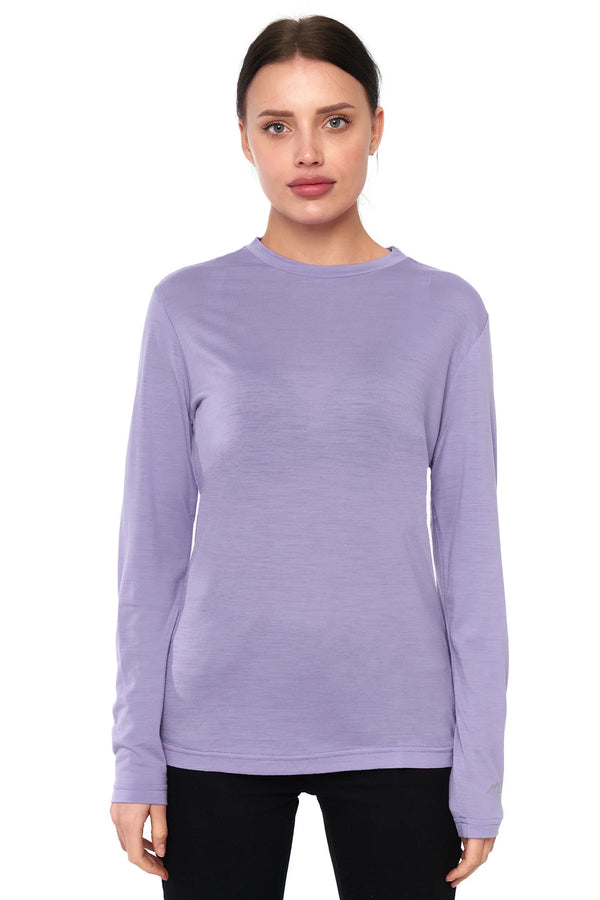 Damen Merino Langarmshirt 170 Iris Lila