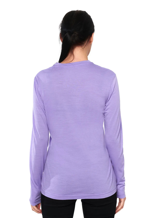 Damen Merino Langarmshirt 170 Bright Violet