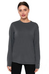 Damen Merino Langarmshirt 170 Grey Shingle