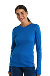 Merino Langarmshirt 320 für Damen Ozeanblau