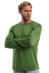 Herren Merino Langarmshirt 165 Grün Oliv