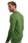 Herren Merino Langarmshirt 165 Grün Oliv