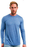 Herren Merino Langarmshirt 165 Woodland Grau Blau