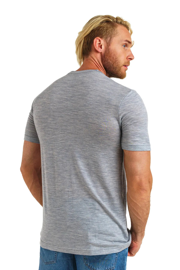 Herren Merino T-Shirt 165 Grau meliert