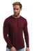 Herren Merino Langarmshirt 165 Burgund