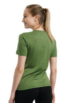 Damen Merino T-Shirt 165 Grün Oliv | Rundhalsausschnitt (+Socken)