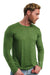 Herren Merino Langarmshirt 165 Grün Oliv