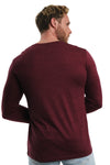 Herren Merino Langarmshirt 165 Burgund