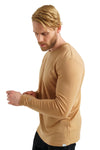 Herren Merino Langarmshirt 165 Camel