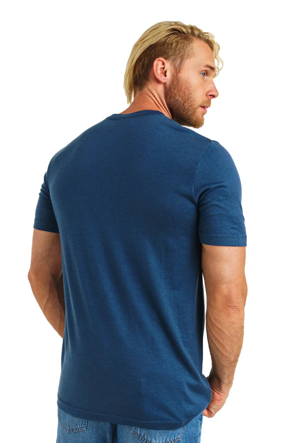 Herren Merino T-Shirt 165 Denim Blau