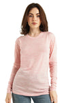 Merino Langarmshirt 165 für Damen Pink Heather
