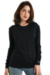 Merino Langarmshirt 165 Heathered Black für Damen