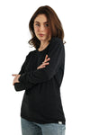 Merino Langarmshirt 165 Heathered Black für Damen