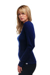 Merino Langarmshirt 250 für Damen Navy