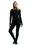 Damen Merino Thermo Set 165 Heathered Black