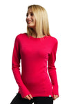 Damen Merino Langarmshirt 250 Magenta