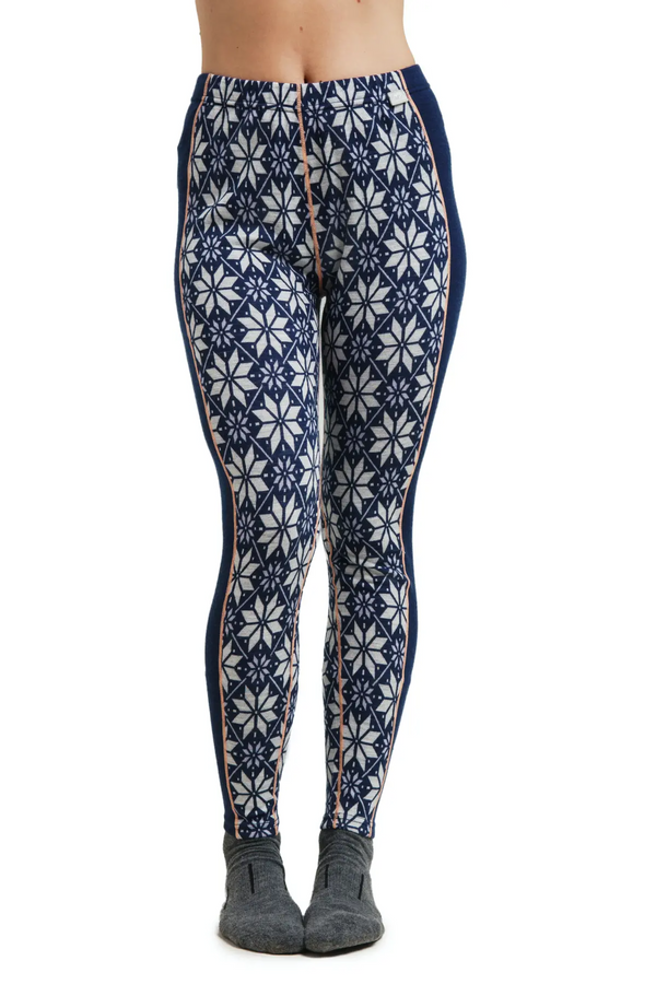 Damen Merinohose 250 Snowflake Navy
