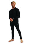 Herren Merino Thermo Set 165 Schwarz 