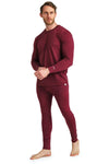 Herren Merino Thermo Set 165 Burgund 