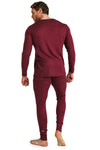 Herren Merino Thermo Set 165 Burgund 