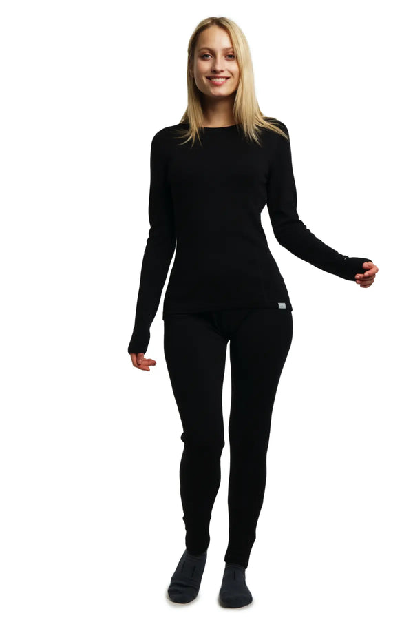 Damen Merino Thermo Set 250 Schwarz