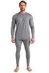 Herren Merino Thermo-Set 165 Grau meliert 