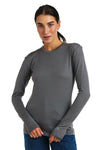 Women 165 Merino Base Layer Long Sleeve Perfect Grey + Wool Socks