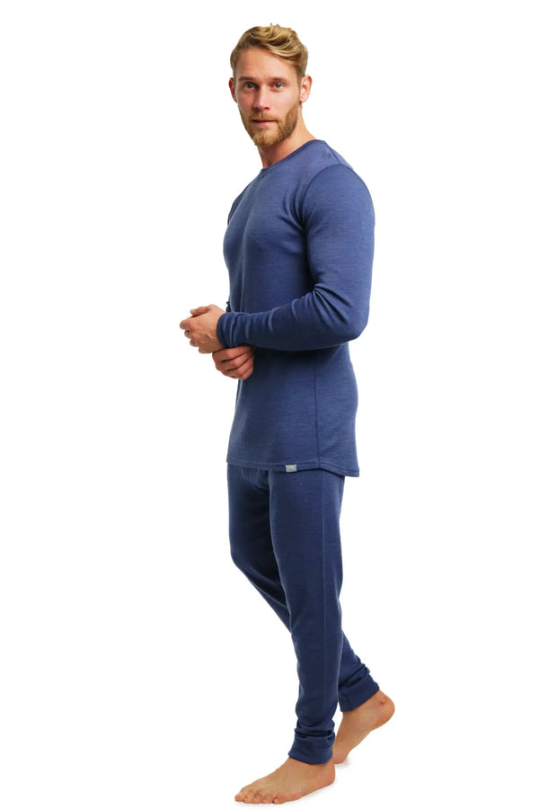 Herren Merino Thermo-Set 250 Windsor Blue 