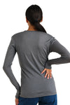 Women 165 Merino Base Layer Long Sleeve Perfect Grey + Wool Socks