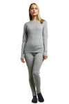 Damen Merino Thermo-Set 250 Grau Heather