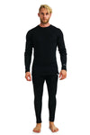 Herren Merino Thermo Set 320 Schwarz 