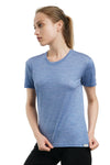 Damen Merino T-Shirt 165 Deep Blue | Rundhalsausschnitt (+Socken)