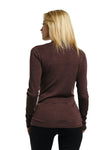 Damen Merino Langarmshirt 250 Schokolade